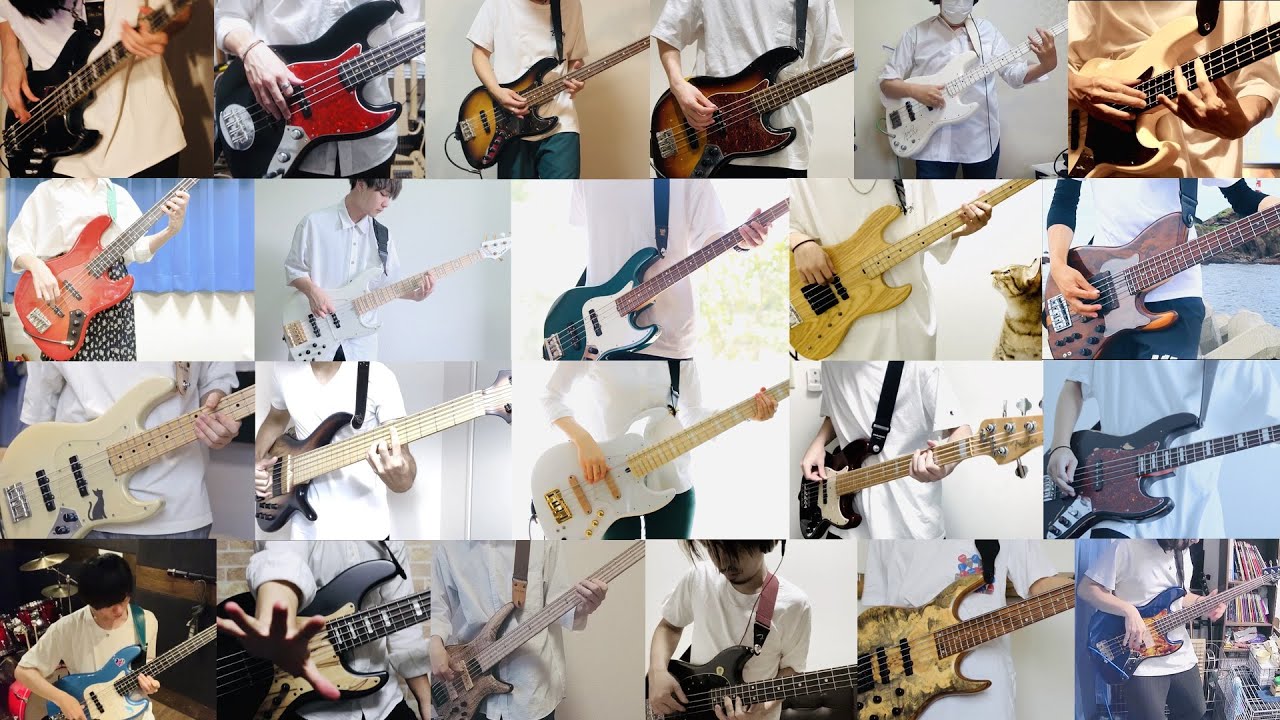 22人のベーシストで邦ロック【超ヒット曲メドレー】弾いてみた！