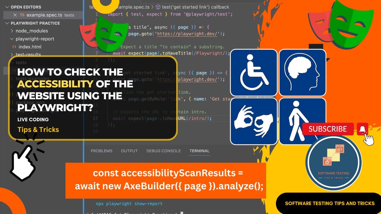 Accessibility testing using the Playwright automation - tips and tricks