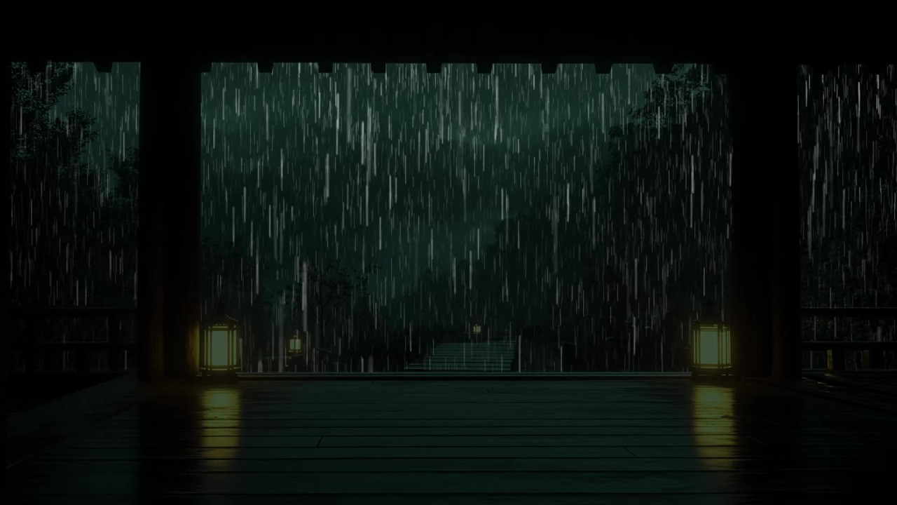 Night Rain Sounds in Mountain Forest 🌧️⛰️ Peaceful Ambience for Sleep, Focus and Stress Relief