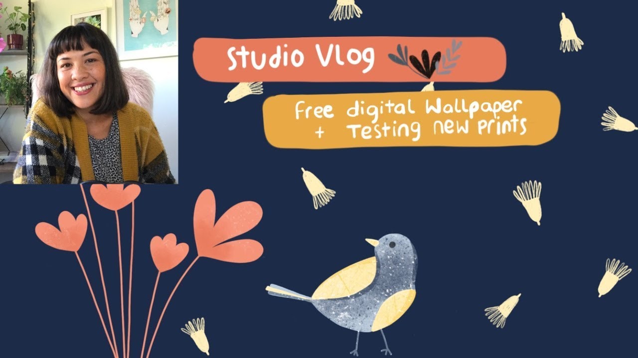 STUDIO VLOG + Free Digital Wallpaper For You + Latest Prints in Store
