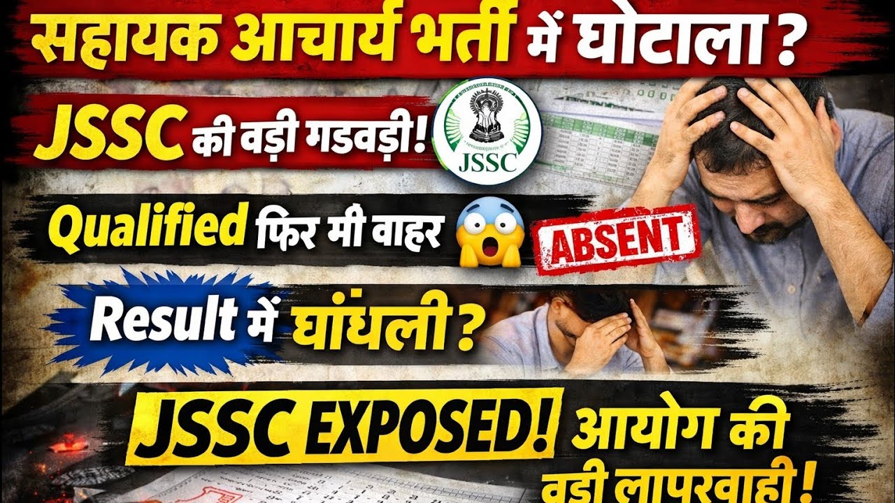 सहायक आचार्य भर्ती JSSC की पोल खुल गई 😭 आयोग ली लापरवाही छात्रों का भविष्य बर्बाद जाने विस्तार से 