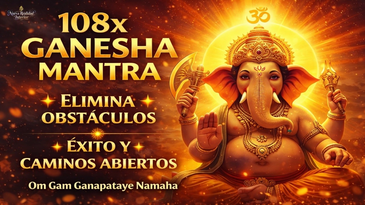 108x PODEROSO MANTRA DE GANESHA 🔥 ELIMINA OBSTÁCULOS • ATRAE ÉXITO • ABRE CAMINOS