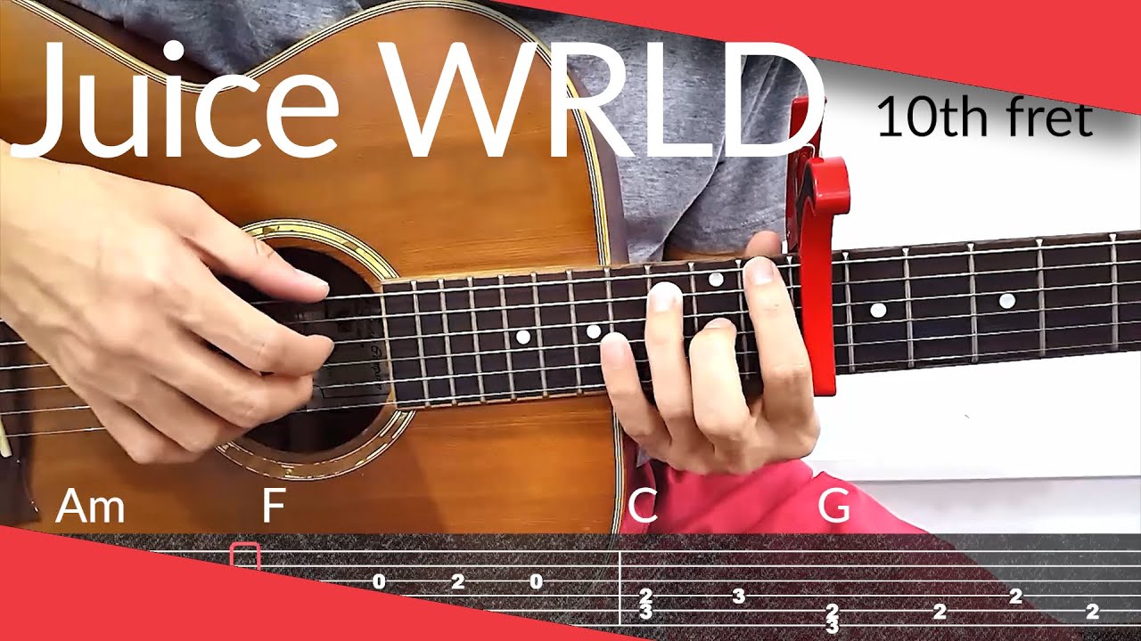 Meant To Be (Juice WRLD) Guitar Tutorial | Tab, Chords