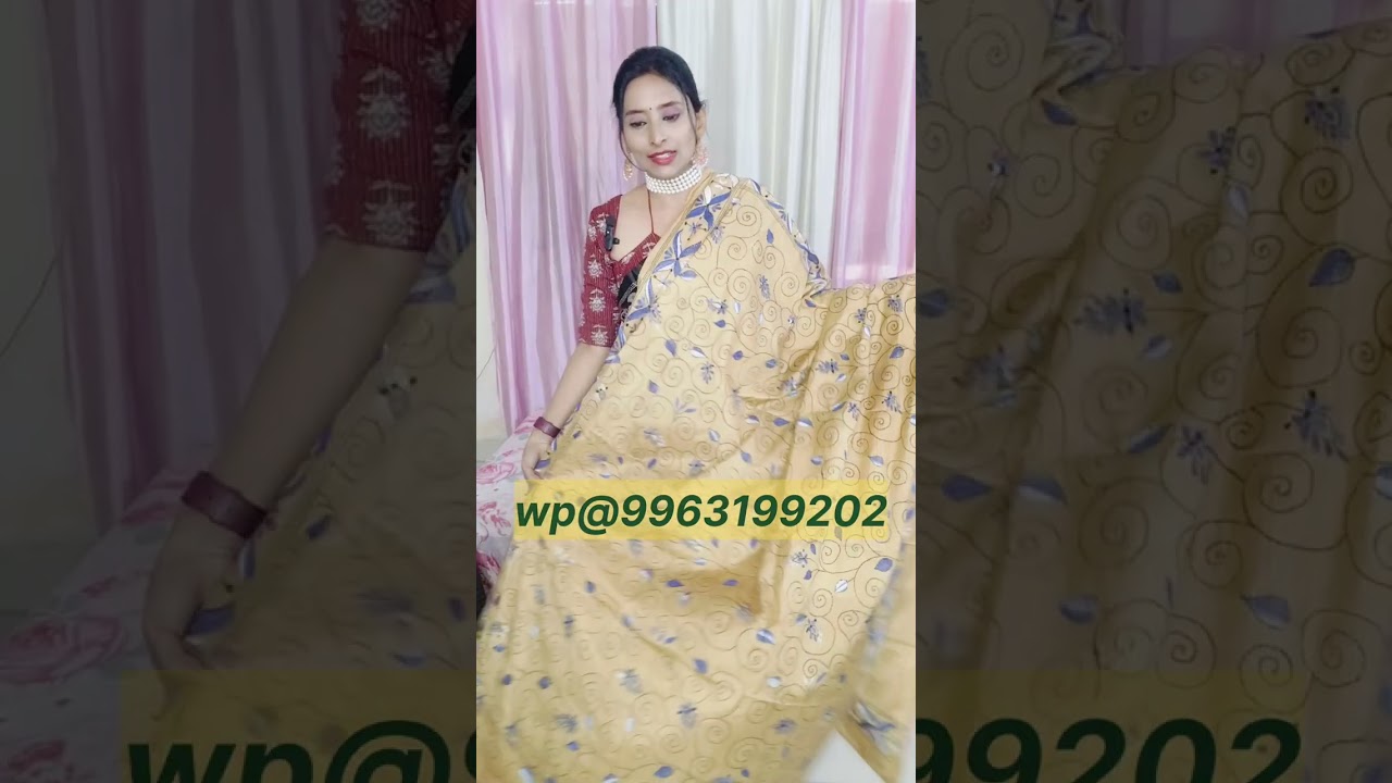 Kantha stitch sarees on Blended Bangalore silk 