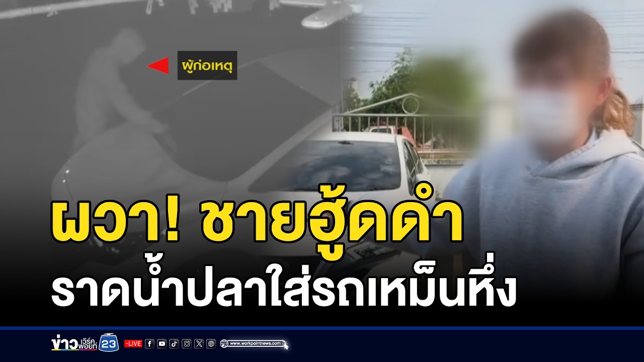 ผวา! ชายฮู้ดดำราดน้ำปลาใส่รถเหม็นหึ่ง l ตลาดข่าว - ข่าวเช้าเวิร์คพอยท์ l 17 มี.ค.69