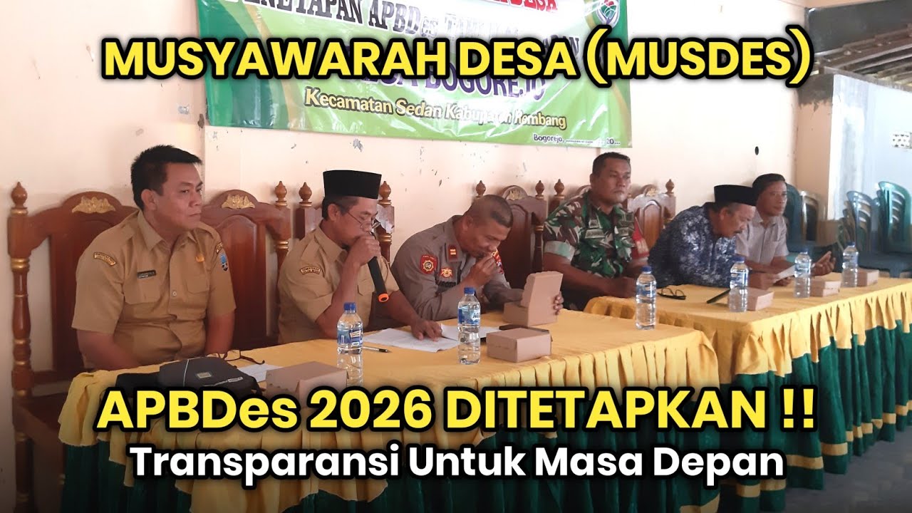 MUSYAWARAH DESA BOGOREJO 2026 | PENETAPAN APBDES DEMI DESA LEBIH MAJU