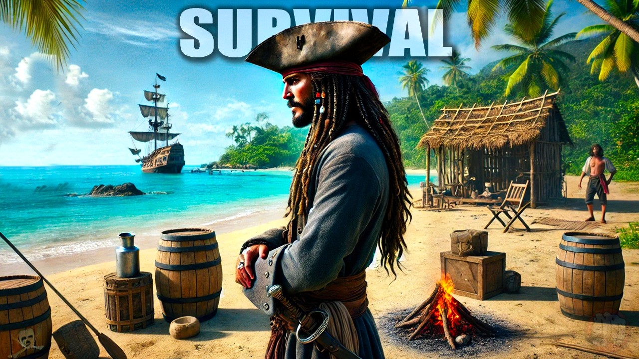 Repairing The Big Ship in This Pirate Survival Game...