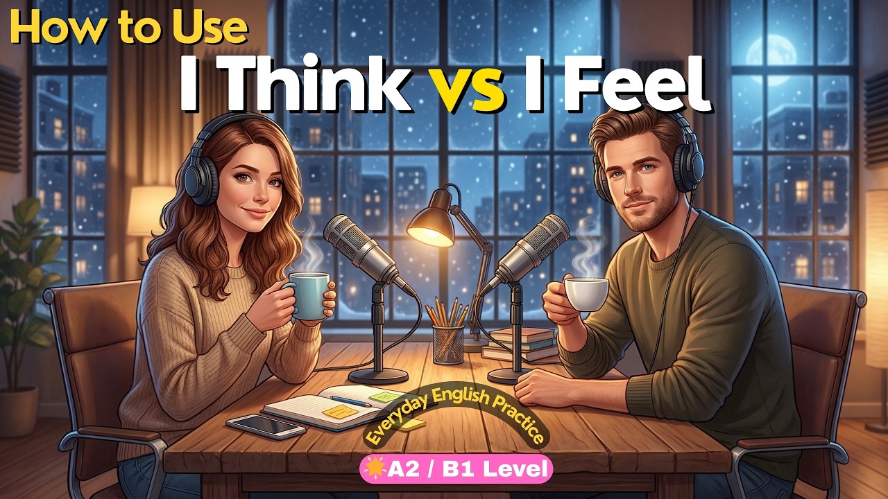 How Native Speakers REALLY Use I THINK vs I FEEL in English | Easy Podcast for Beginners