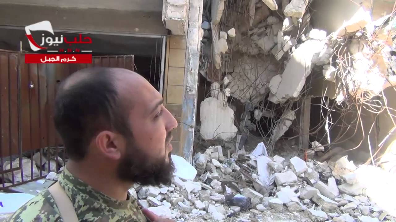 حلب نيوز || جولة في حي كرم الجبل للاطلاع على الأوضاع العسكرية ورصد آثار الدمار 22 9 2013