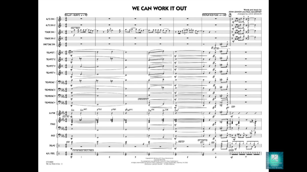 We Can Work It Out arranged by John Wasson