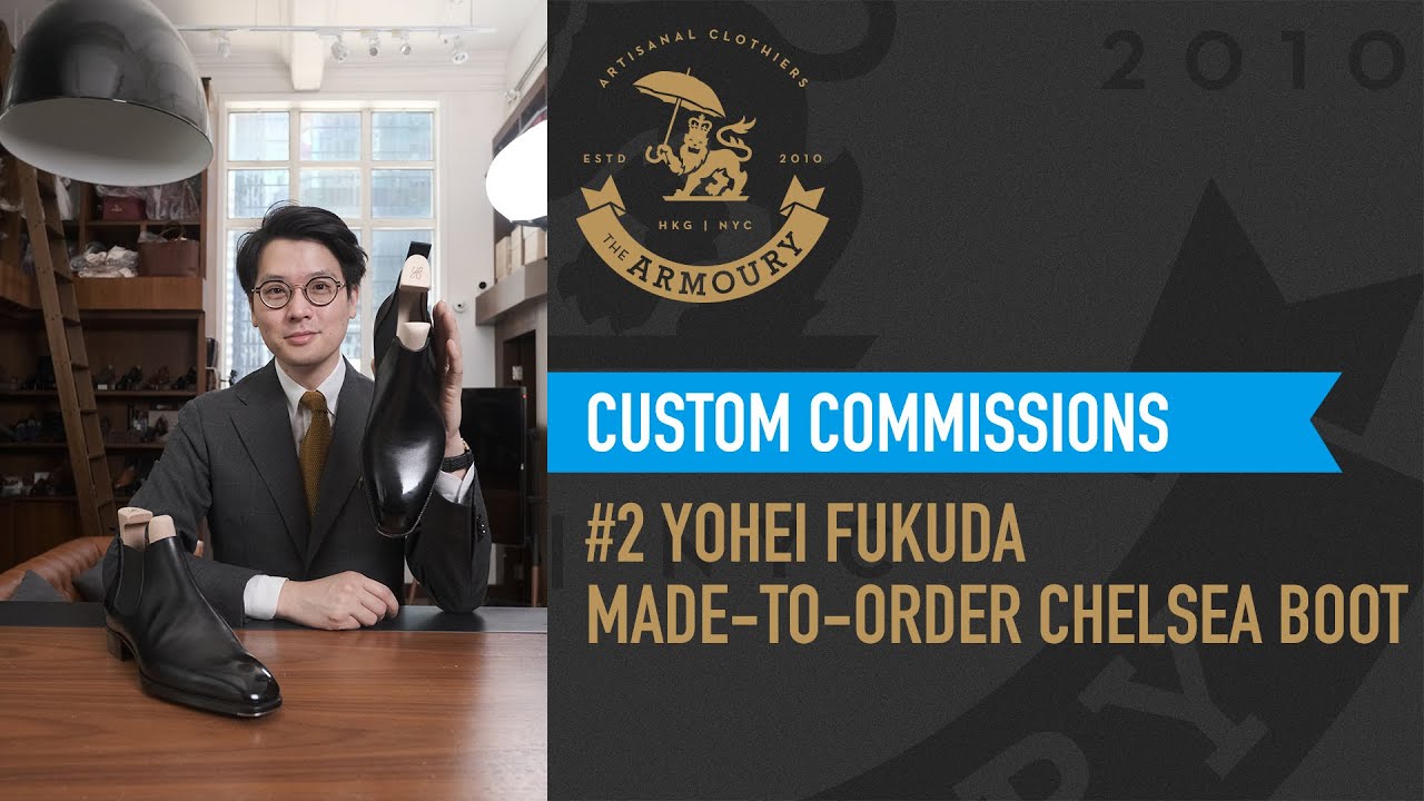 Custom Commissions #2 Yohei Fukuda MTO Black Chelsea Boot
