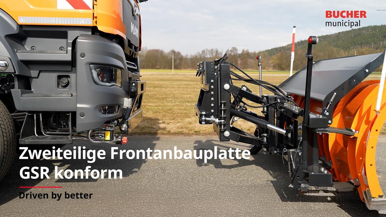 Bucher Municipal - Zweiteilige Frontanbauplatte GSR konform