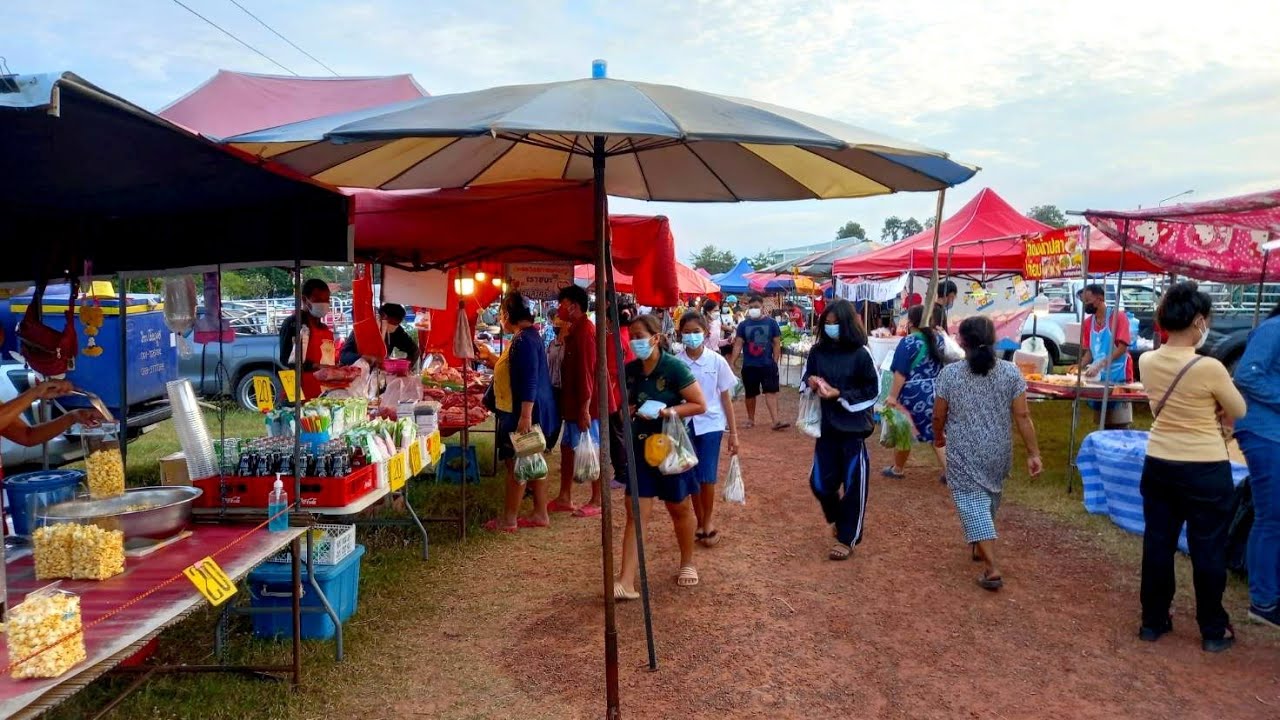 ตลาดนัดคลองถมสินค้าราคาถุกอำเภอนาเชือกจังหวัดมหาสารคาม