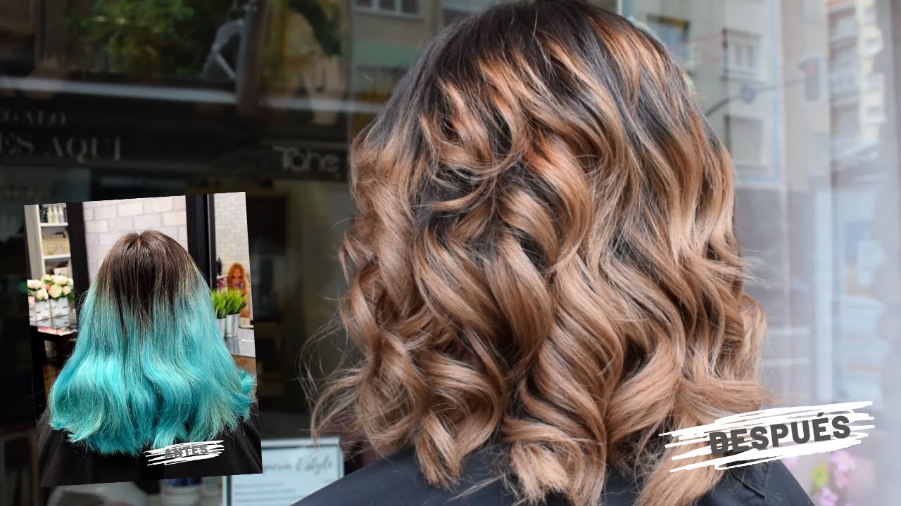 COMO QUITAR EL COLOR AZUL DE UN CABELLO/ RUBIO DORADO