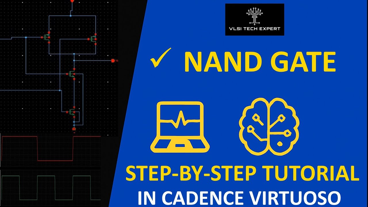 Design of NAND Gate Schematic in Cadence Virtuoso #cadence #virtuoso #vlsi  #vlsidesign