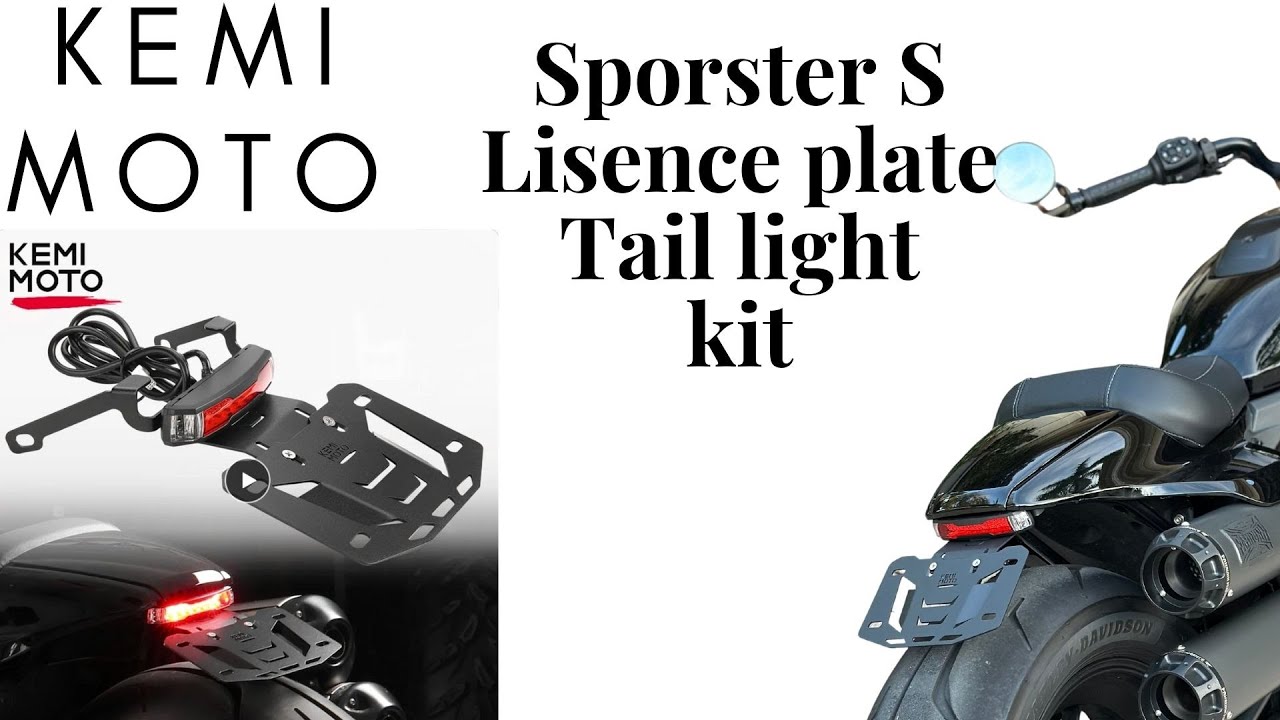 HD Sportster S Modification | Kemimoto License Plate Frame and Tail light kit Installation