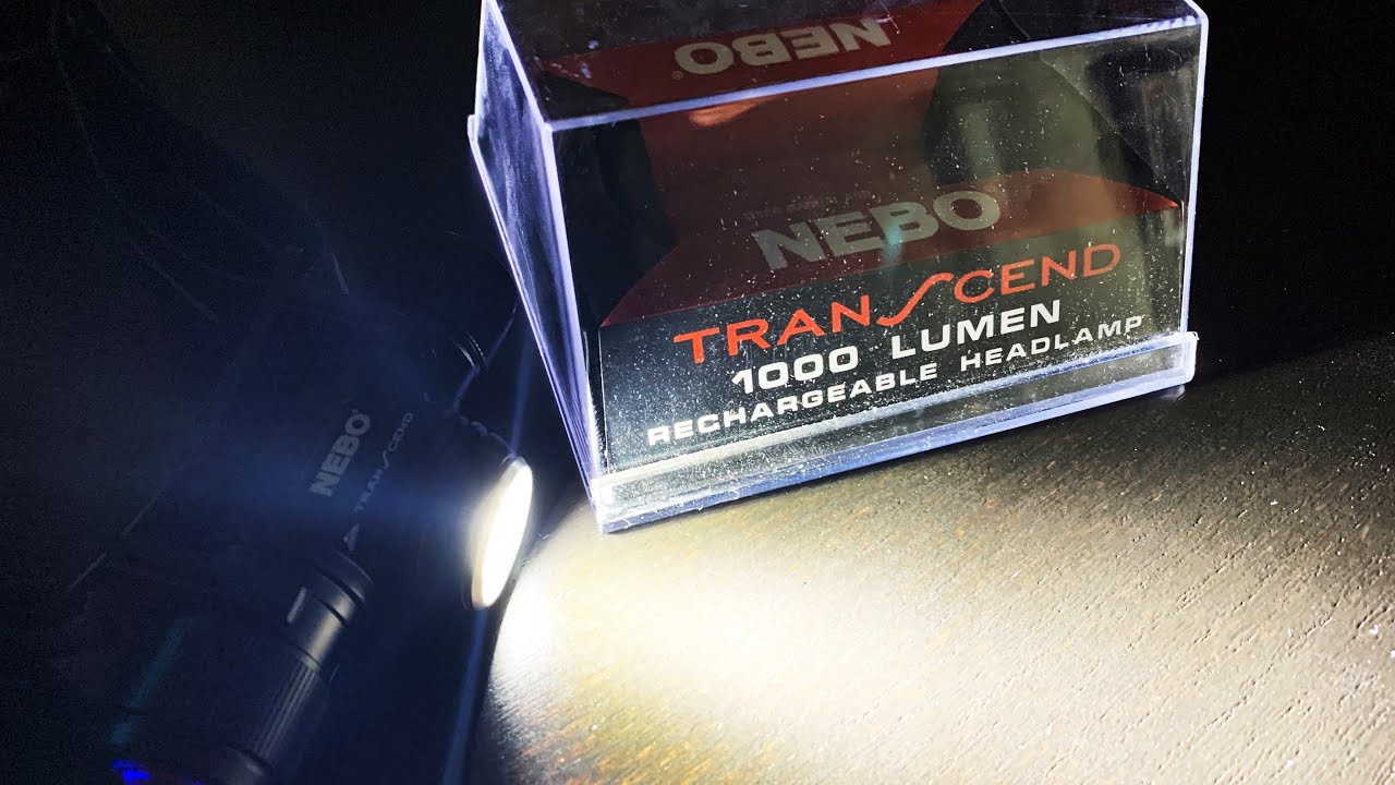 RECHARGEABLE HEADLAMP WITH 1000 LUMENS - THE NEBO TRANSCEND