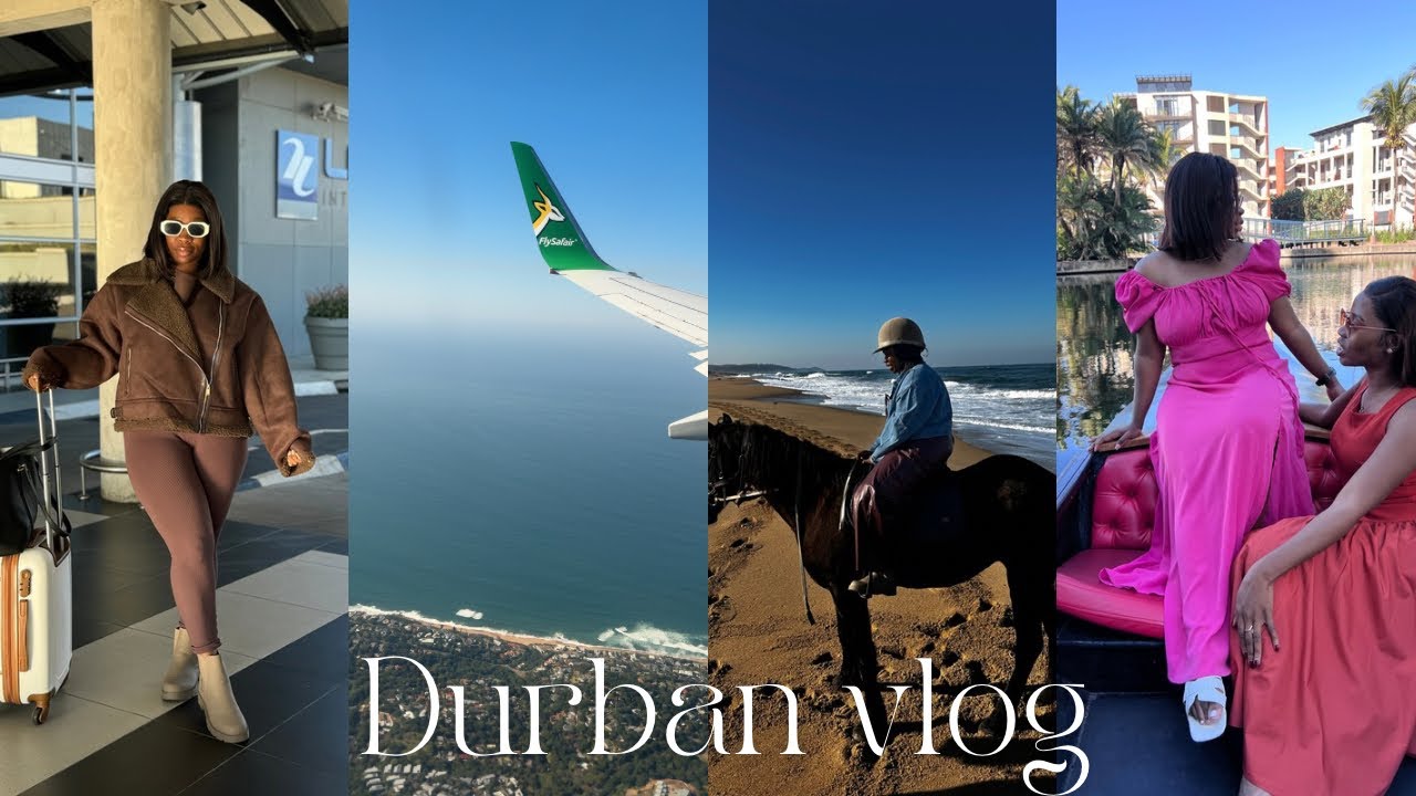 Travel Vlog | 72 Hours in Durban |Beach,Horse riding,Gondola Boat ride |Friendcation | Durban vlog✈️