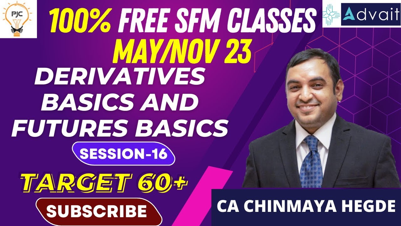 Session 16 Derivatives Basics And Futures Basics | CA Final SFM Free Classes May/Nov 2023