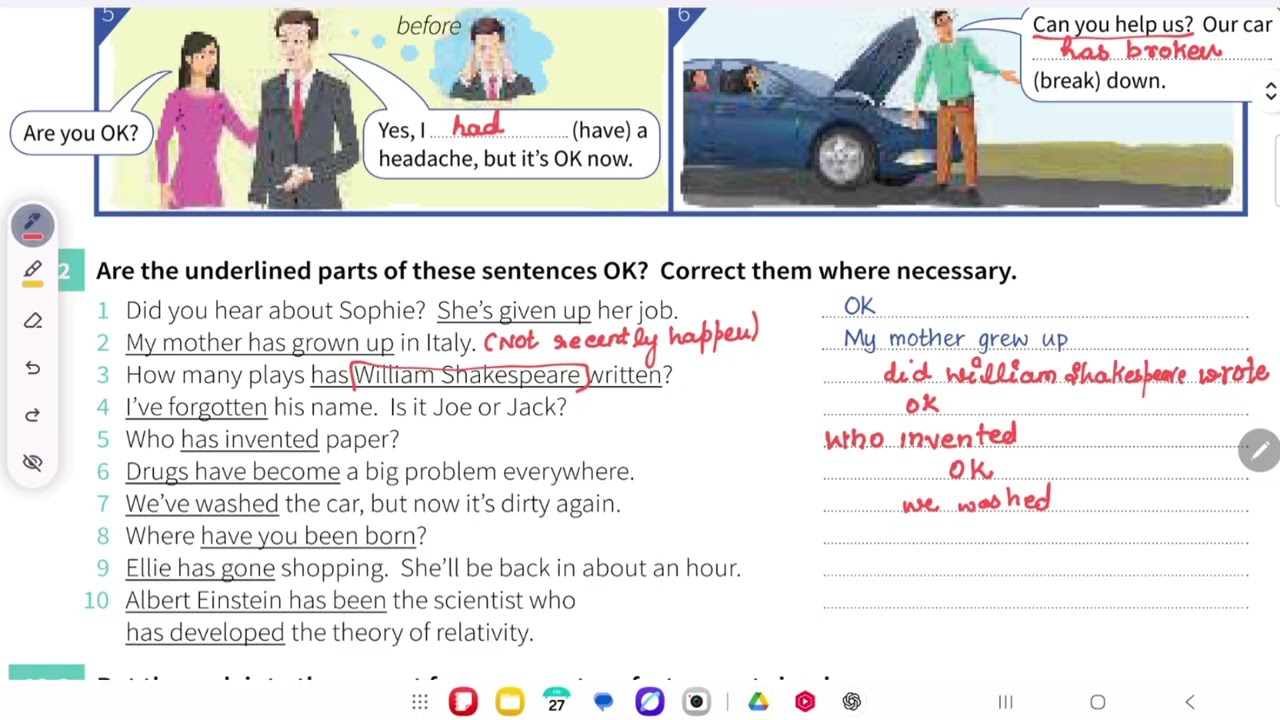 Difference between Present Perfect and Past English Grammar in Use #english #learning #target