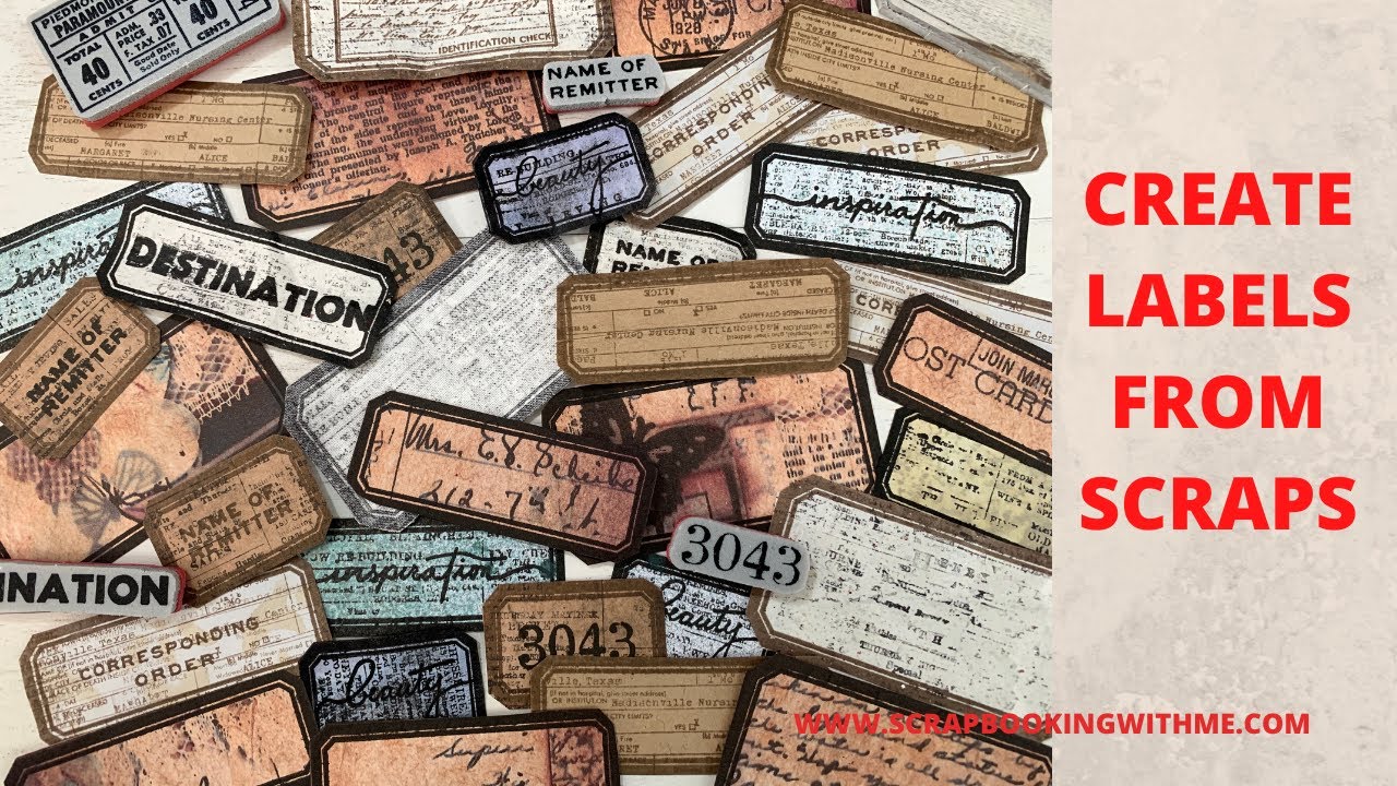 MAKING BEAUTIFUL LABELS FROM SCRAPS ~ NEW STAMPS ~ 