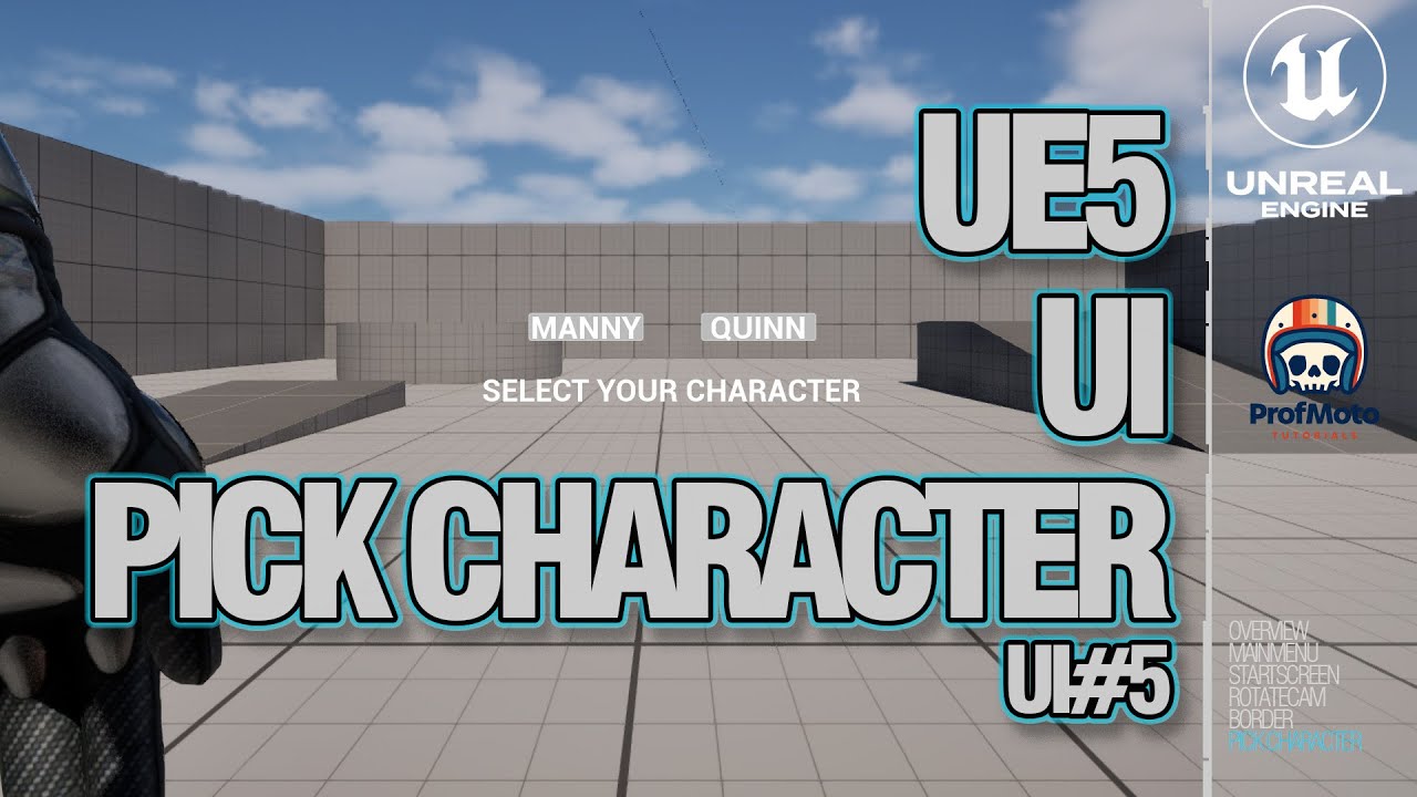 Menu to Pick your Character  - User Interface for Unreal 5.5 New Series - UE5 UI
