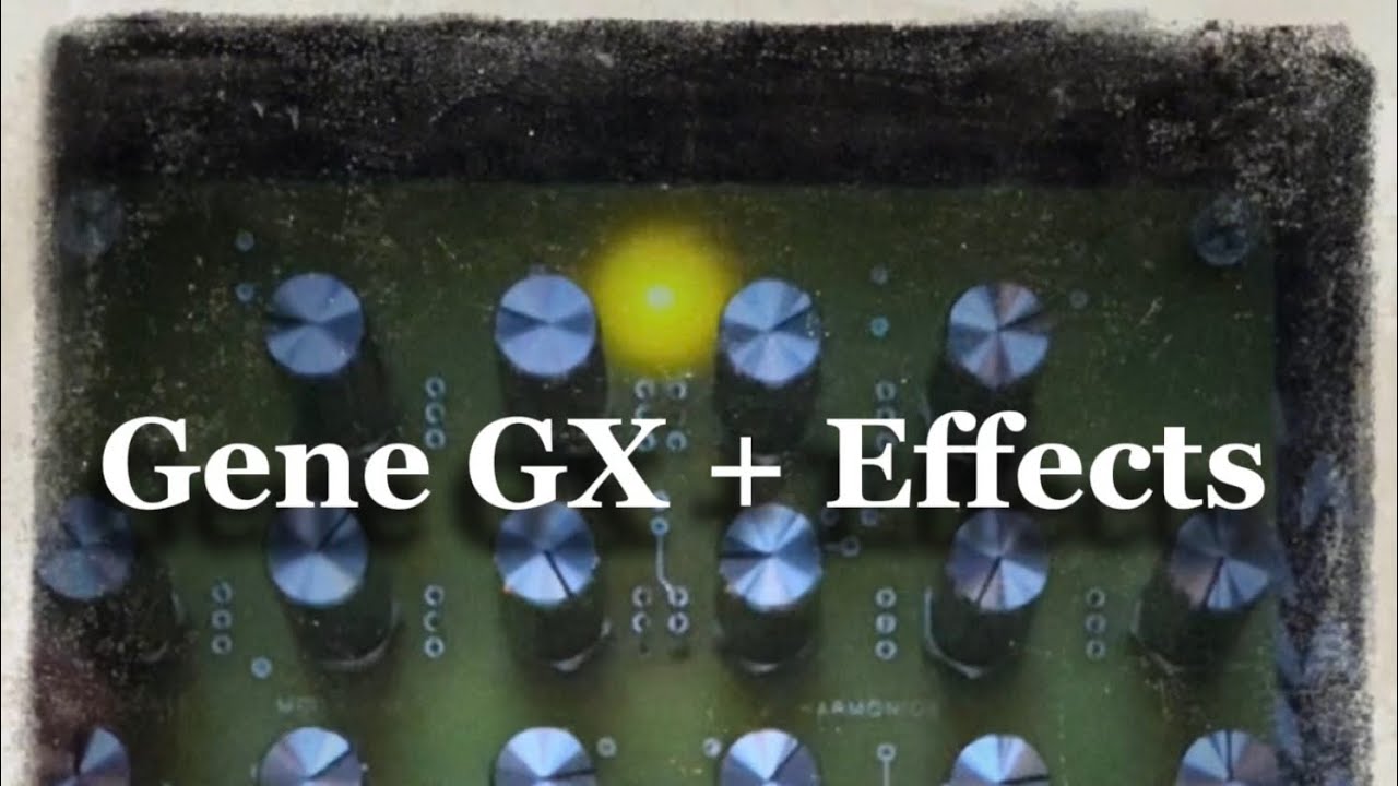Gene GX synth into effects = beautiful lofi atmosphere 