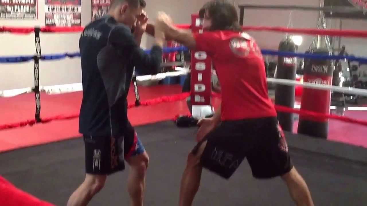 Spinning backfist and elbow techniques.... With Olaf and Rudy Morales