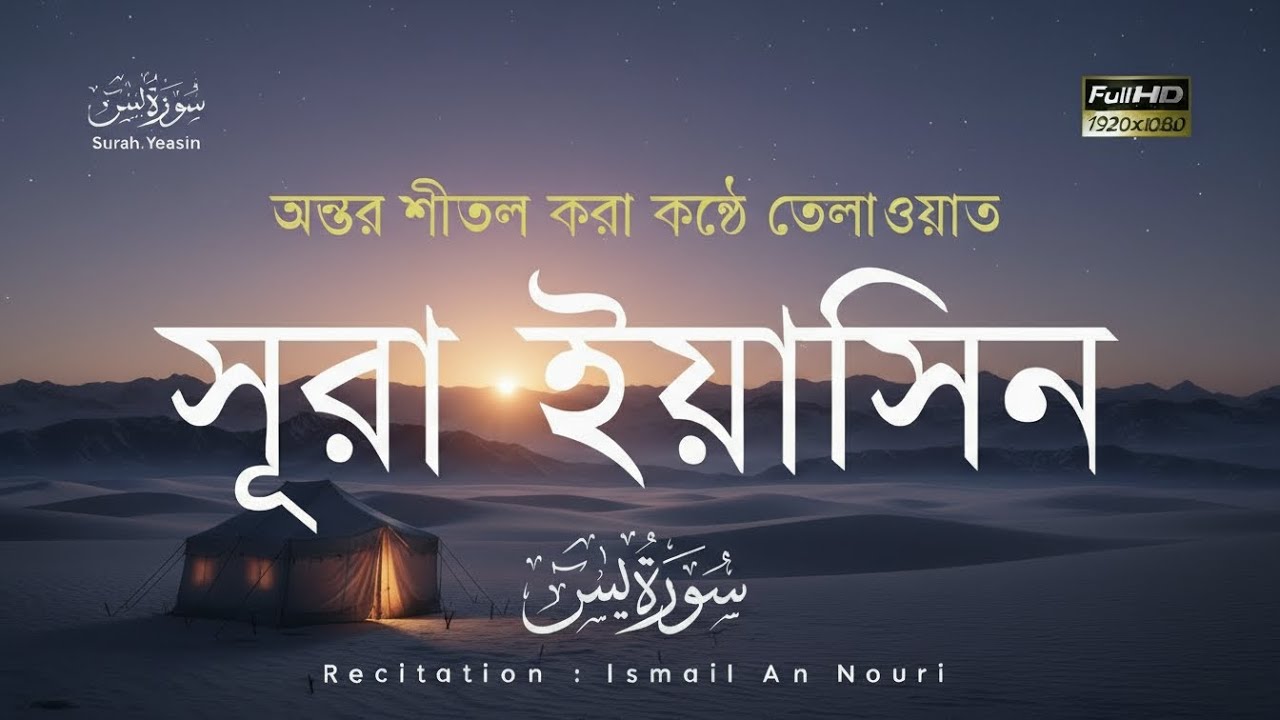 চোখ বন্ধ করে শুনুন সূরা ইয়াসিন 🤍 | রমজানের প্রশান্তিময় তিলাওয়াত | Ismail An Nouri