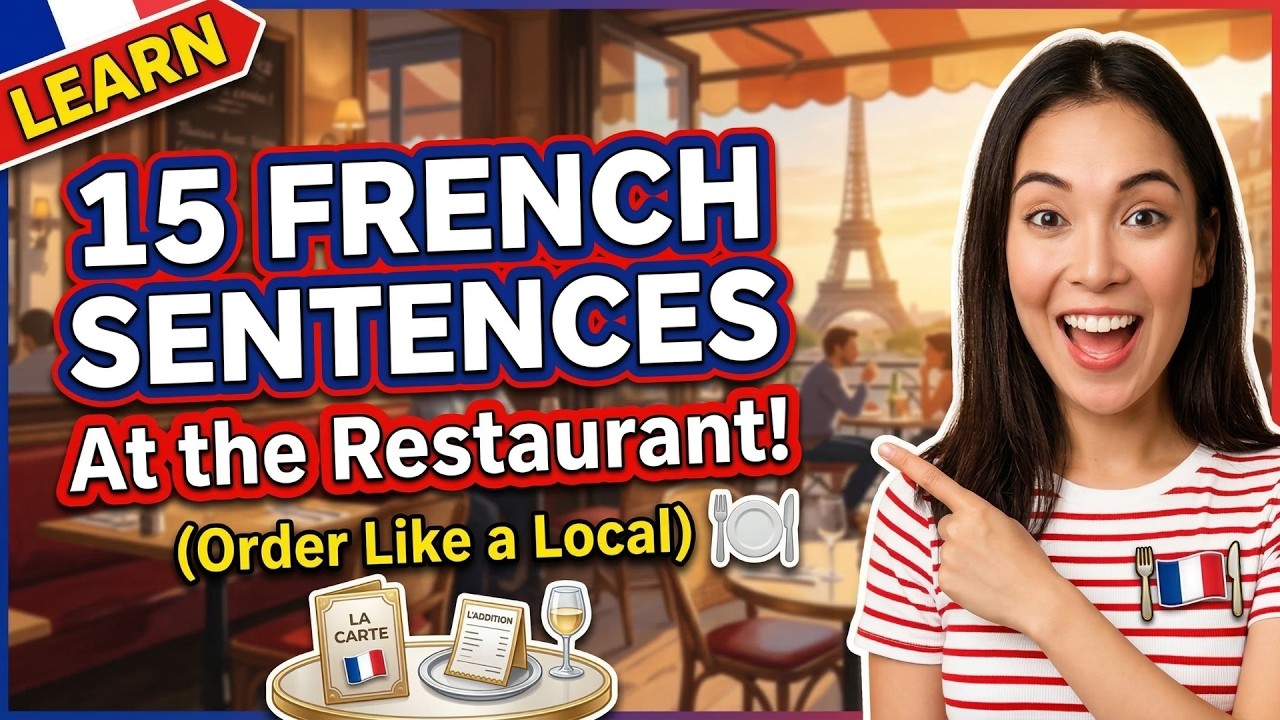 15 French Sentences at the Restaurant — Order Like a Local in France 🍽️🇫🇷