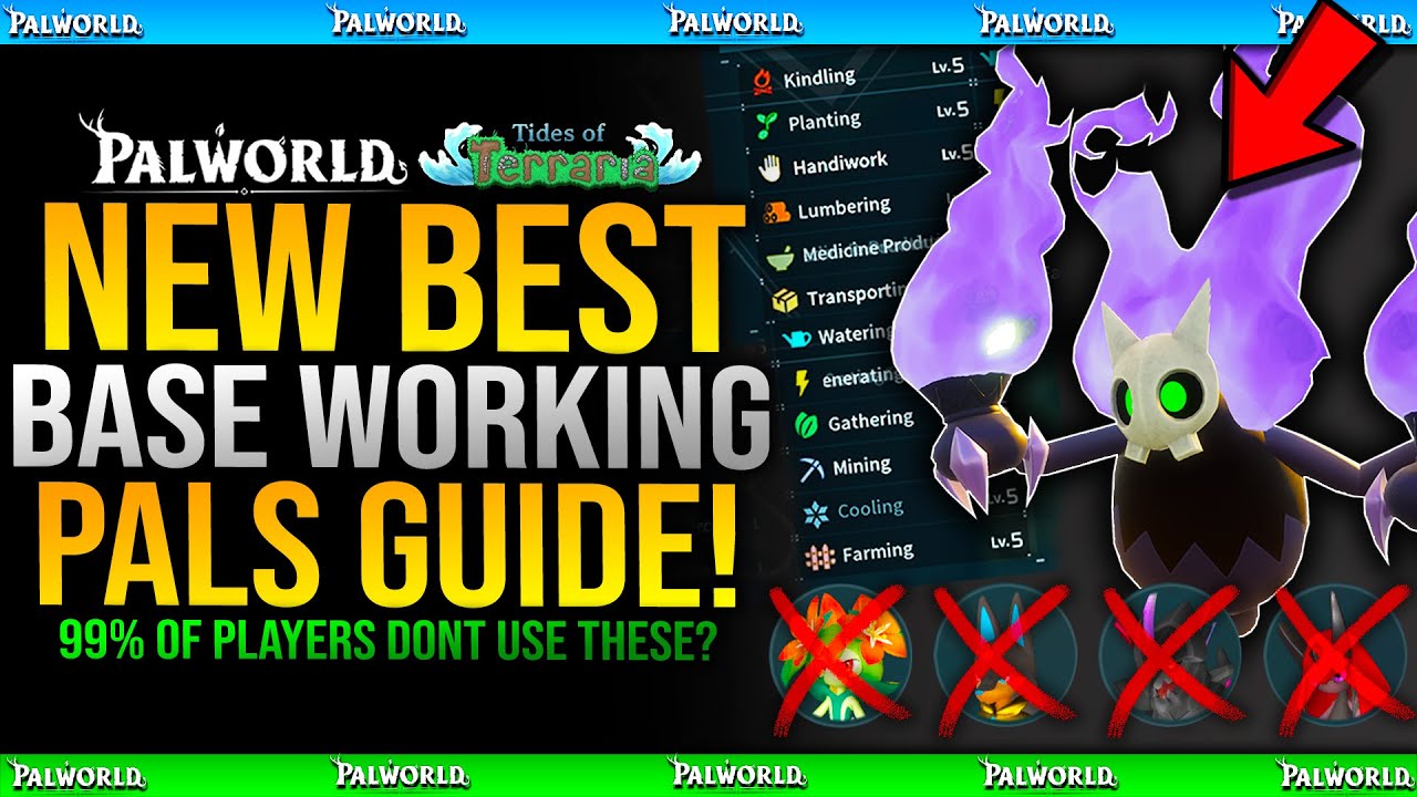 New BEST Base Working PALS Everyone NEEDS To Use in Palworld Tides Of Terraria (Best ALL ROUND Pals)