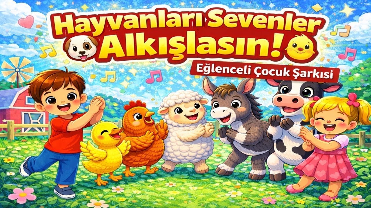 Hayvanları Sevenler Alkışlasın 🐶🐱🐥 | Eğlenceli Çocuk Şarkısı | Hayvanlı Şarkılar