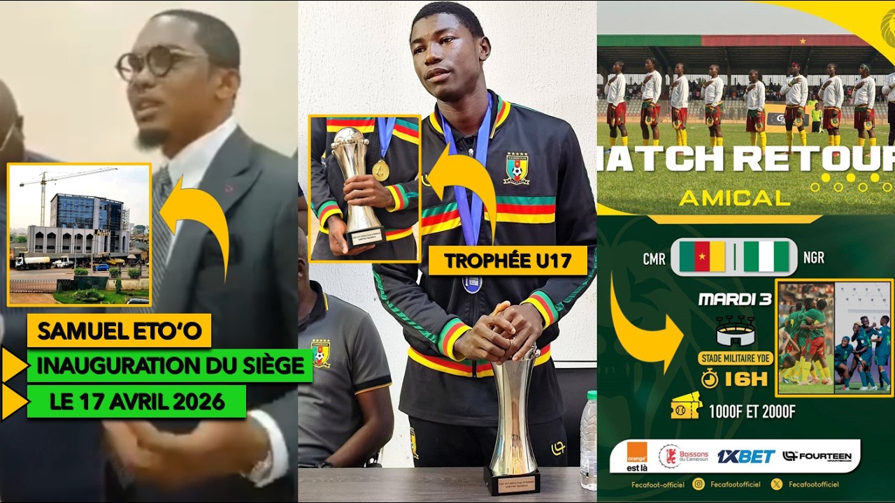 SAMUEL ETO'O ANNONCE L'INAUGURATION DU NOUVEAU SIÈGE | SALAIRE DE DAVID PAGOU | MATCH LIONNE vs NIGE