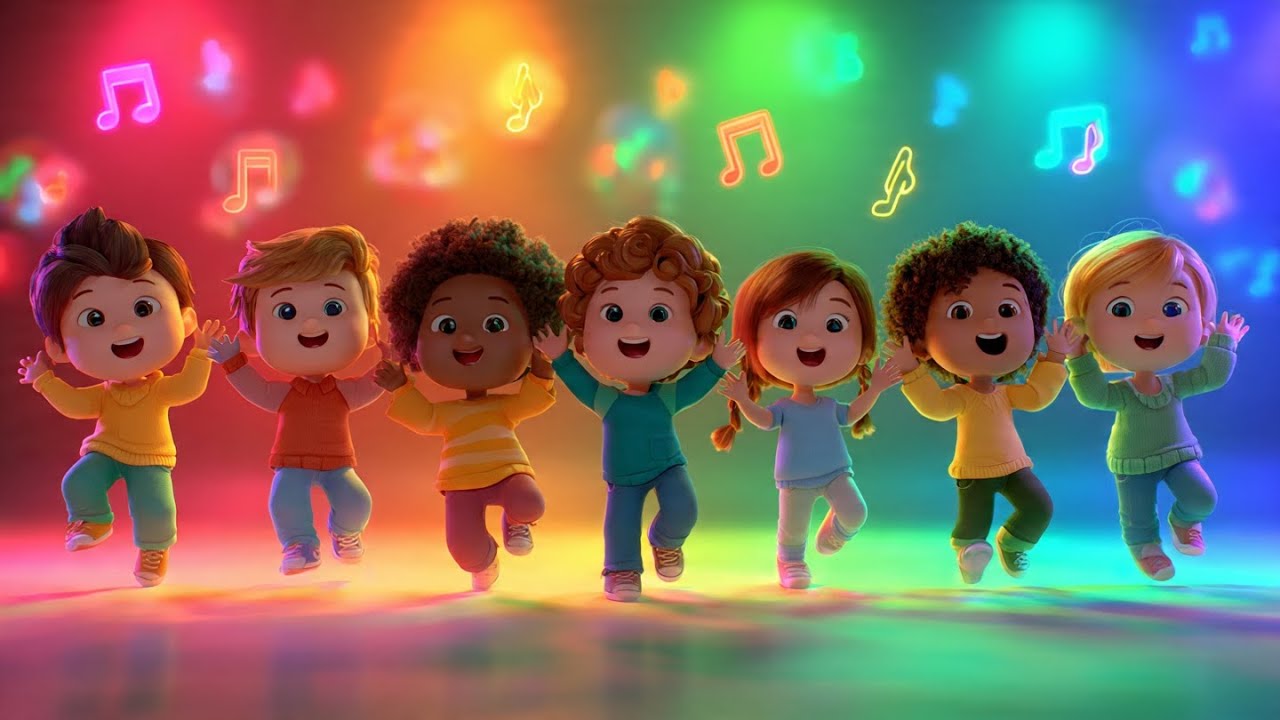 🌈 Rainbow Dance Party | Fun Kids Rhyme | Colors Song for Children 🎶