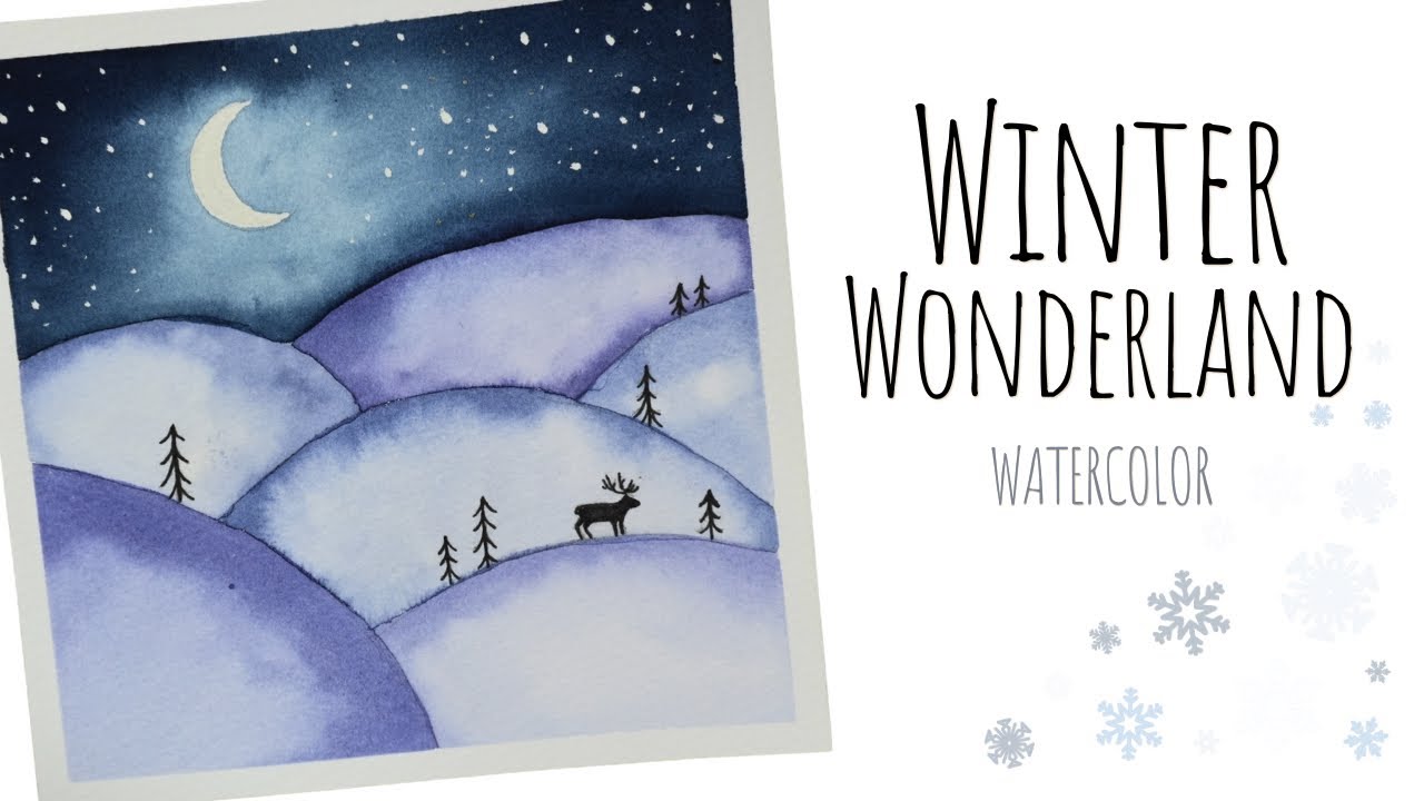 Create a Magical Winter Wonderland with Watercolor!
