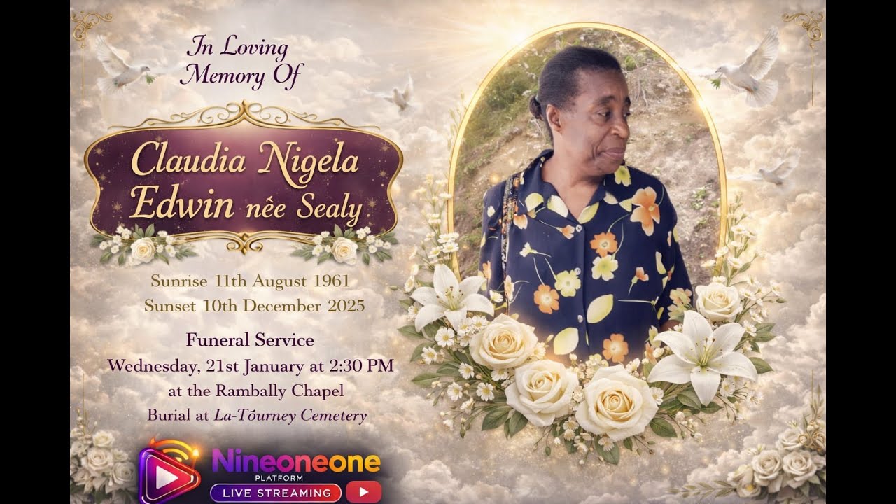 FUNERAL SERVICE  OF  CLAUDIA NIGELA EDWIN NEE SEALY