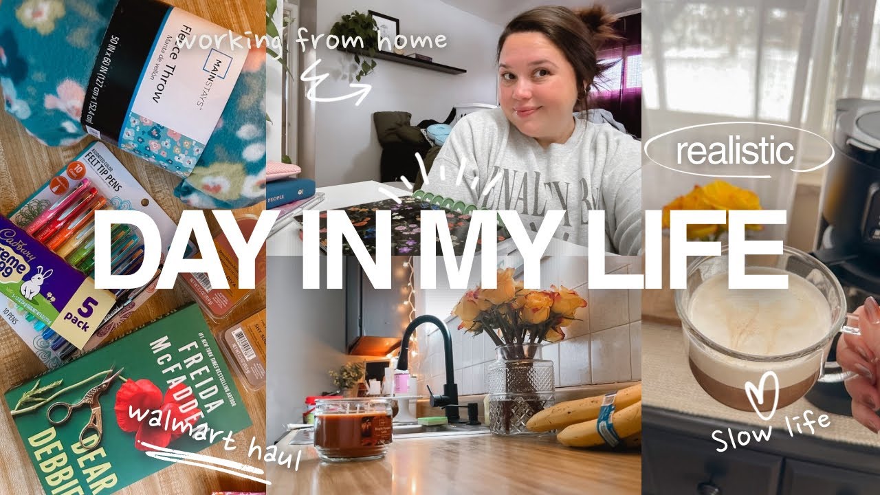 slow morning routine, working from home, shopping at Walmart ♥️ daily vlog  