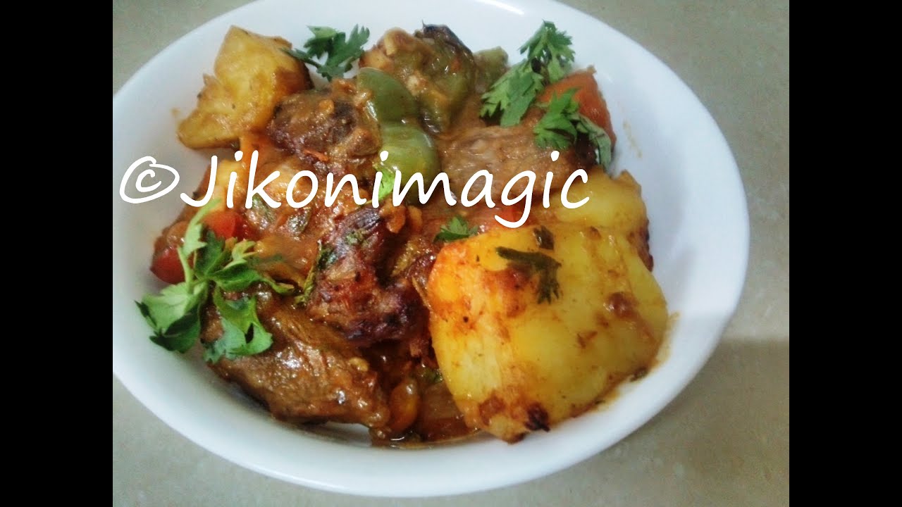 Viazi Ulaya na Nyama ya Ng'ombe ya Kuoka (Beef and Potato baked Casserole) - Jikoni magic