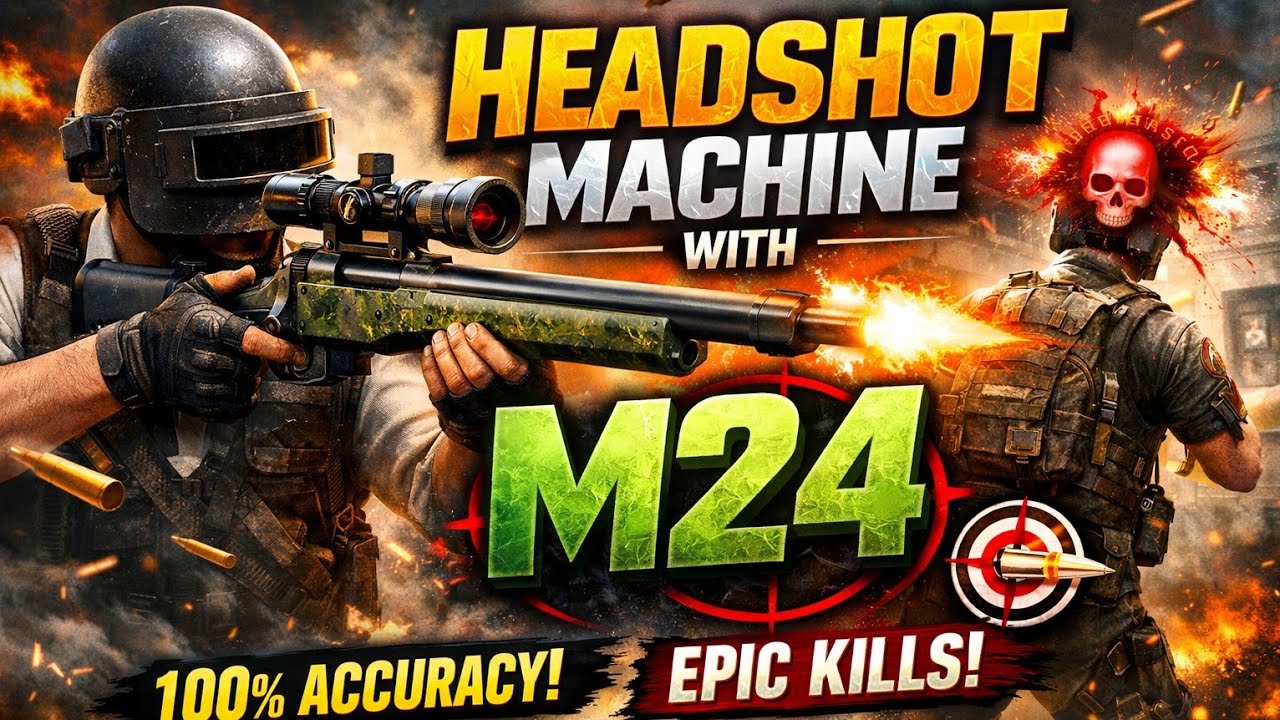 Headshot Machine with M24🎯#1v4Clutch#SoloVsSquad#EsportsIndia#MobileGaming#IndianGamer#TrendingReels