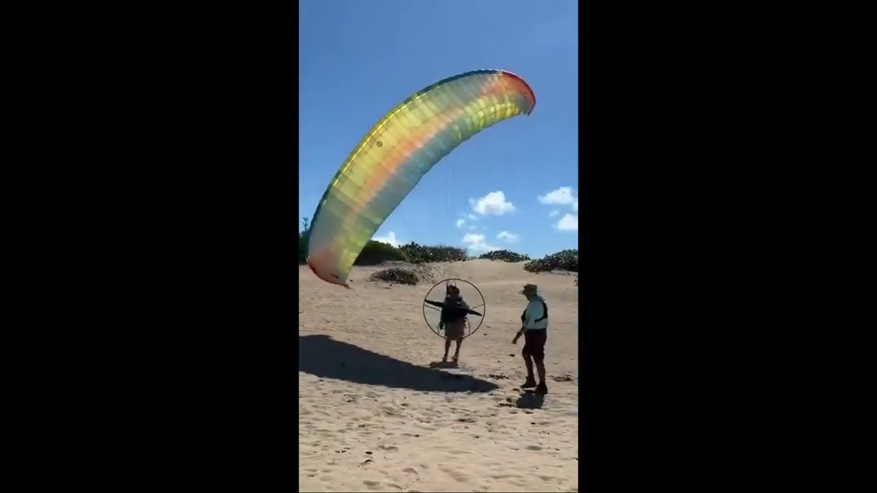 1er Vuelo en Paramotor de Javier Cordero - entre sustos y alegría...