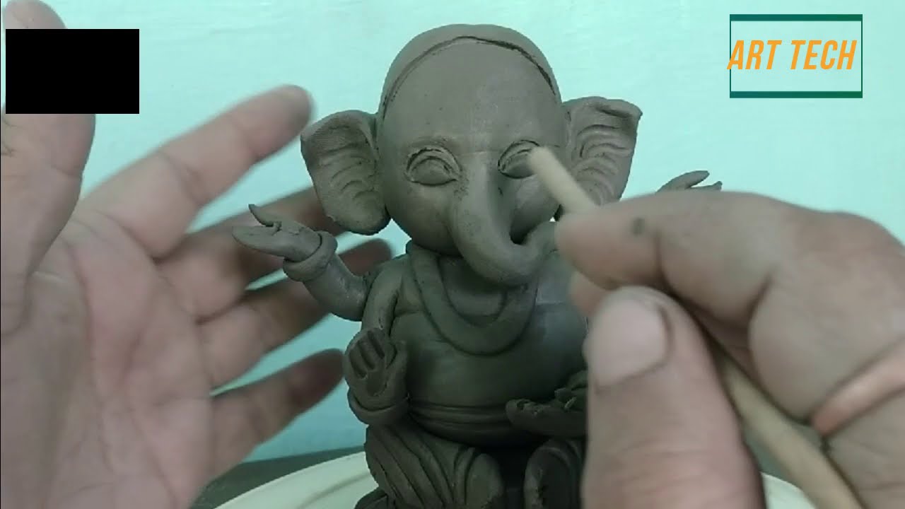 Sabse Easy to Make Bal Ganesha Idol 2021 | Use Eco Friendly Mitti | with mushak | Art Tech