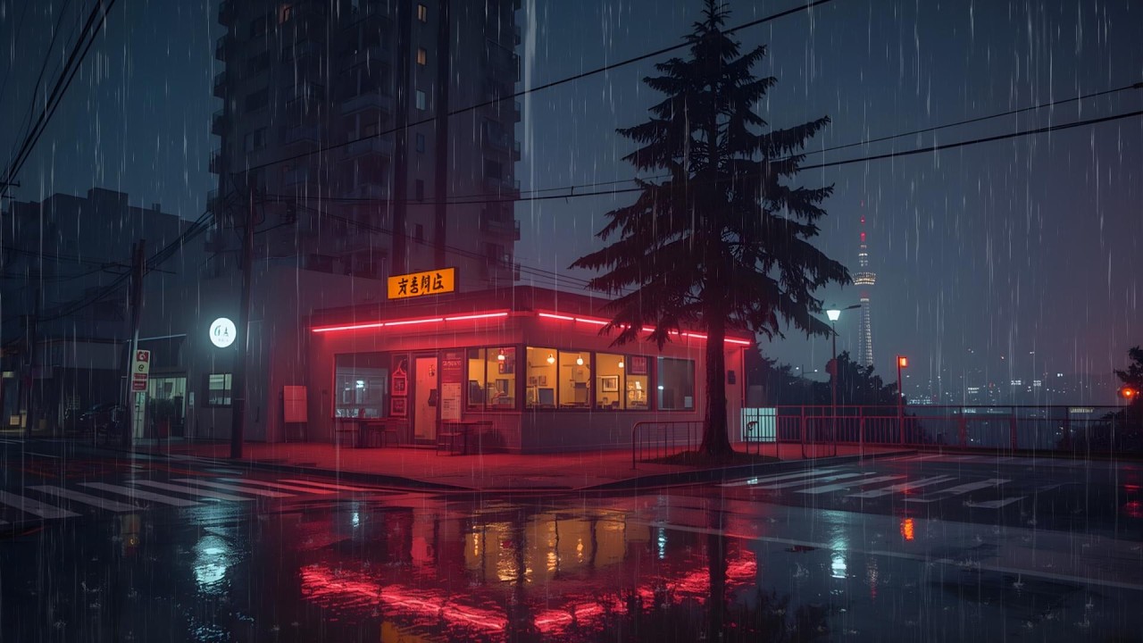Rainy Anime Night Lofi 🌙 Deep Sleep Beats for Peaceful Mind