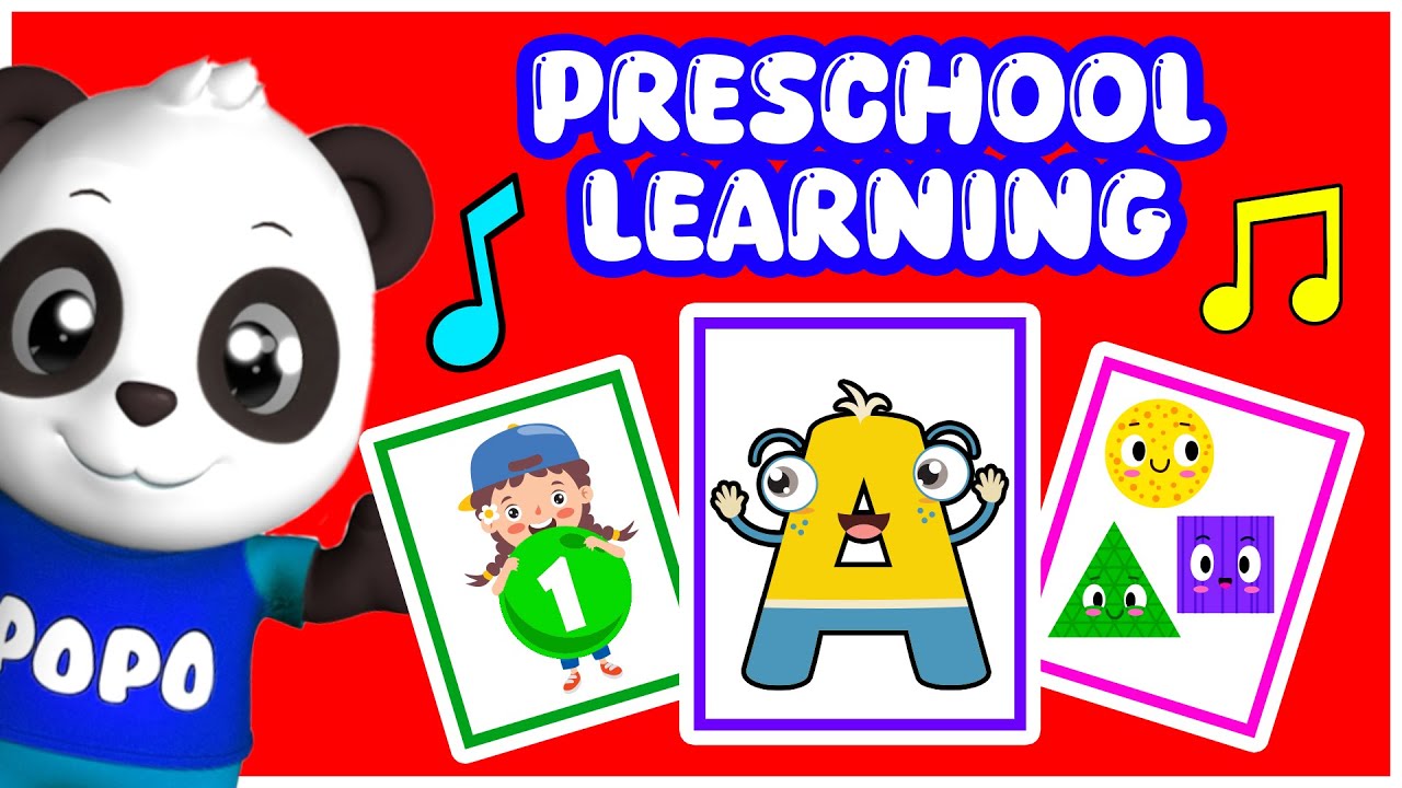 Preschool Learning activities for 3 year olds at home | Learn ABC Phonics Shapes Numbers Colors