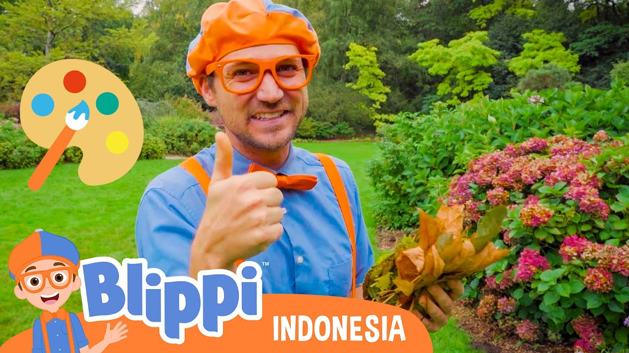 Membuat Seni Dengan Dedaunan Musim Gugur🍂 | Blippi Bahasa Indonesia | Petualangan Blippi