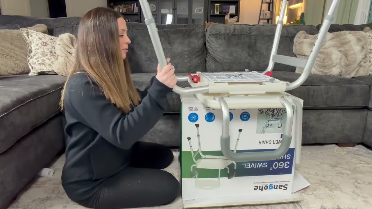 Check out this 360 degree swivel shower chair for elderly, disabled, surgery and injury recover, etc
