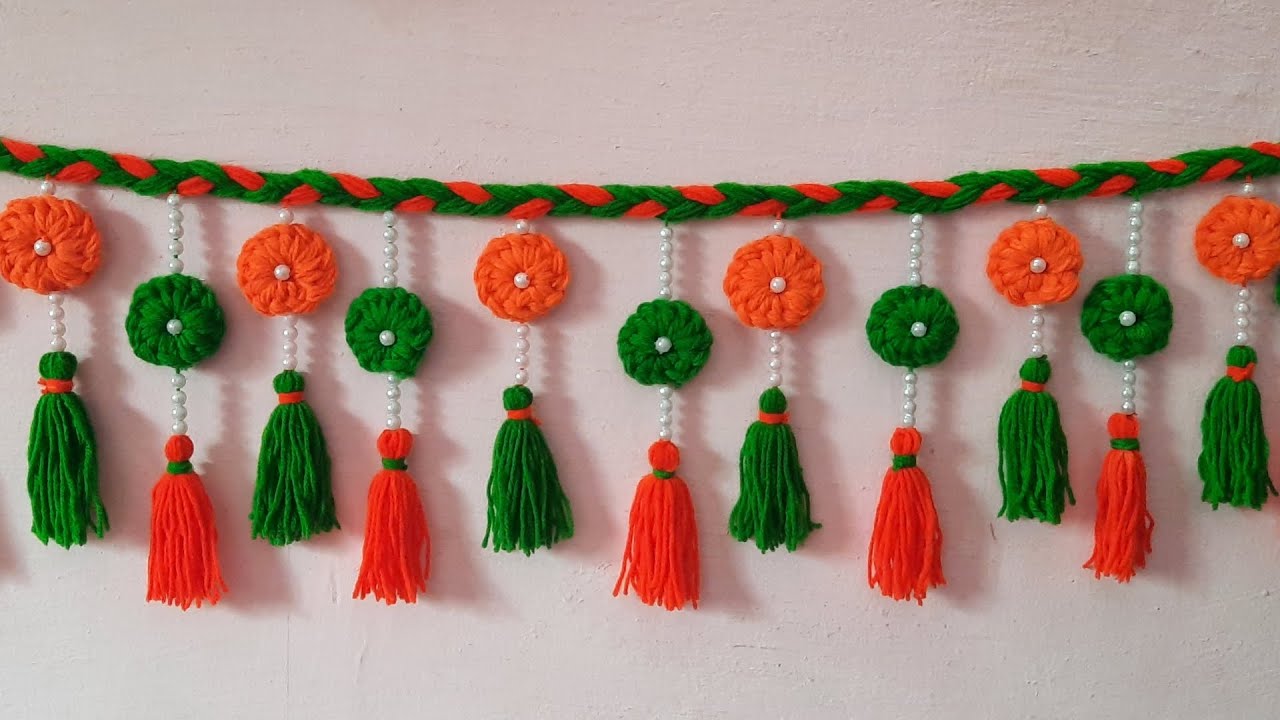 Toran Design/Simple Toran Design/Latest Tricolour Bandarwal Design/Woolen Craft