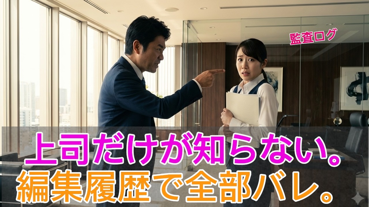 知らなかったのは上司だけ。編集履歴が“犯人”を指名…功績泥棒の末路｜履歴で論破