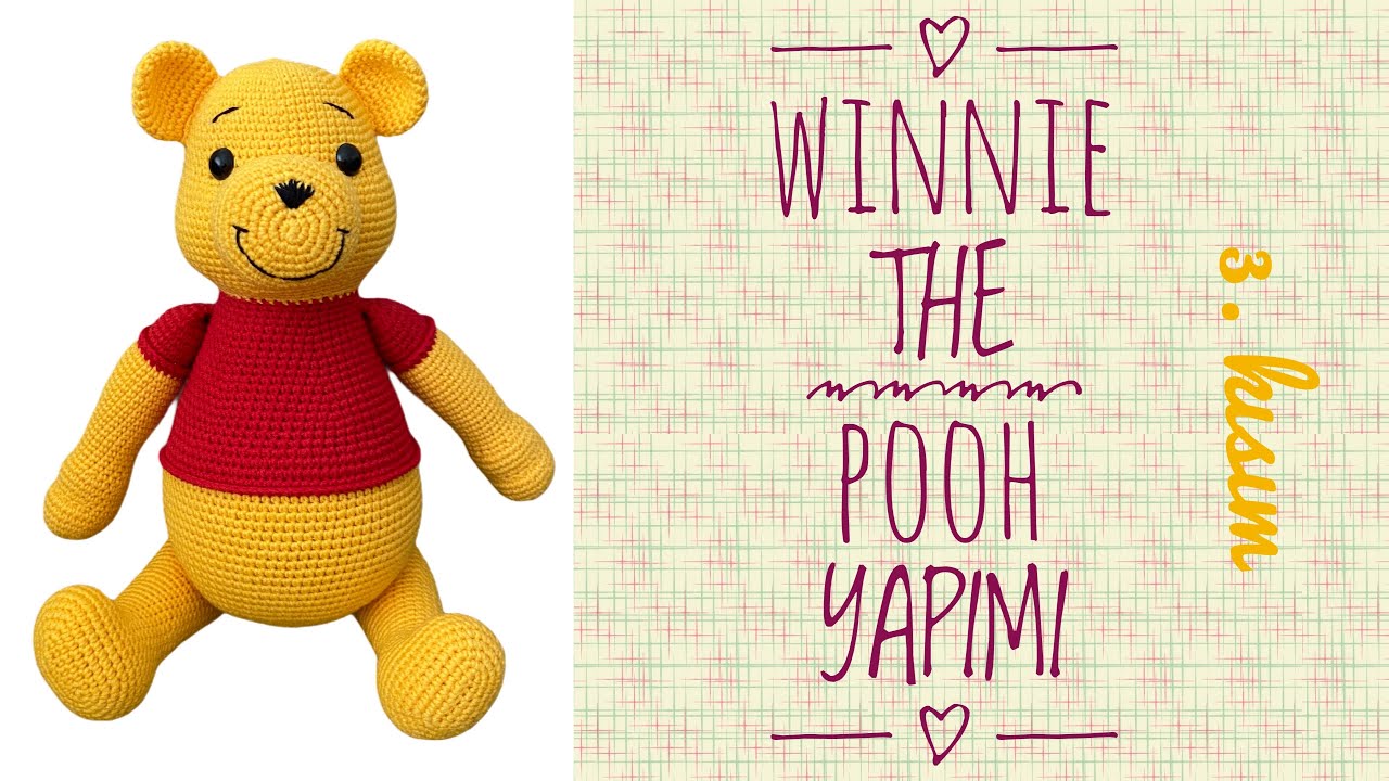 Amigurumi Winnie the Pooh🍯 ENGLISH SUBTITLES (Kulak,Burun,Birleştirme) 3/3