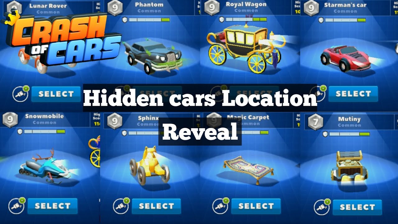 Hidden Cars Location Reveal | Crash of cars