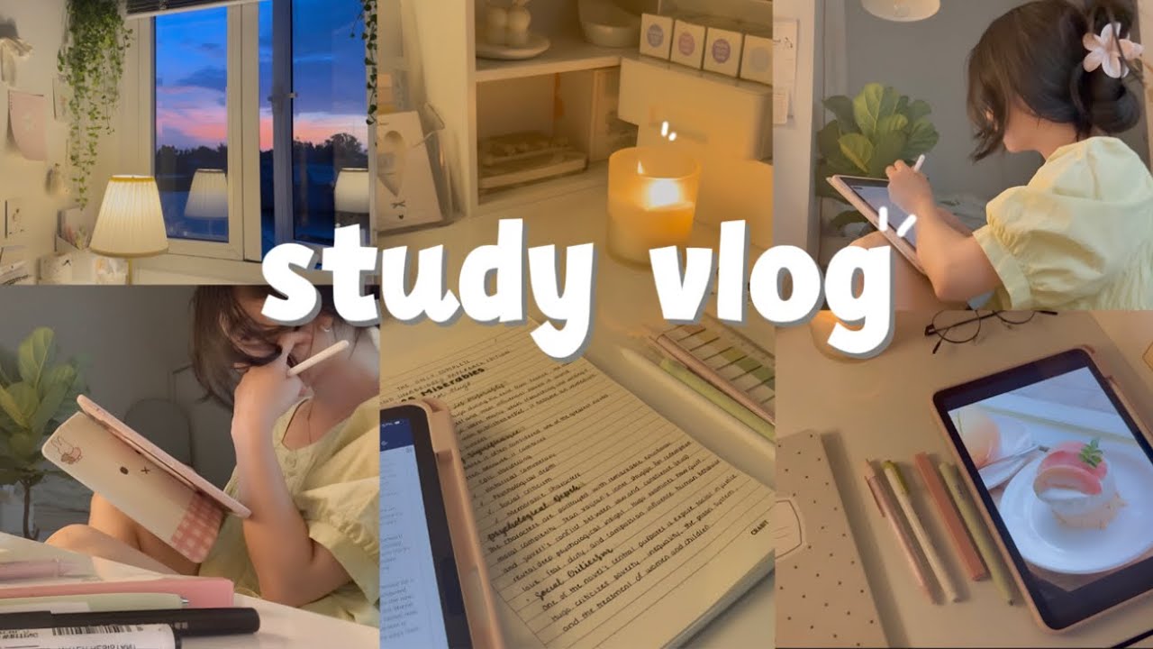 STUDY VLOG |  wake up early, being productive day, studying, motivation ˚ ༘